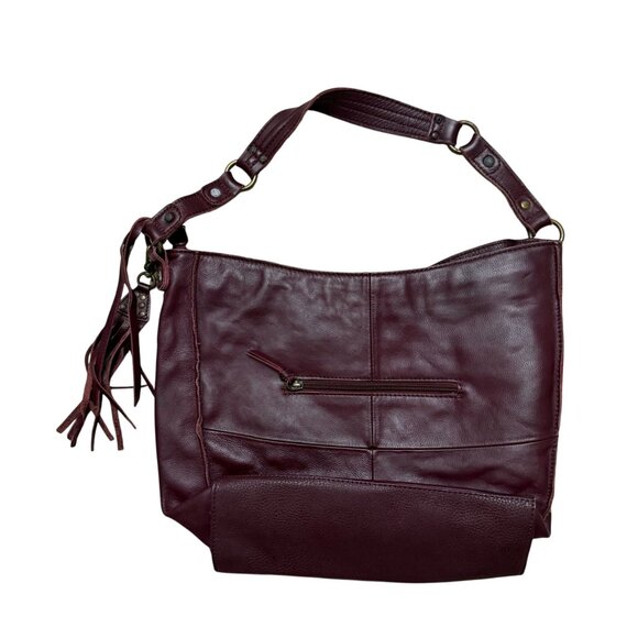 The Sak Women Silverlake Hobo Shoulder Bag  Patchwork Leather Cabernet Burgundy - Picture 2 of 10